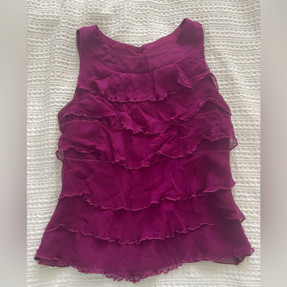 Oscar by Oscar de la Renta Tiered Ruffle Top